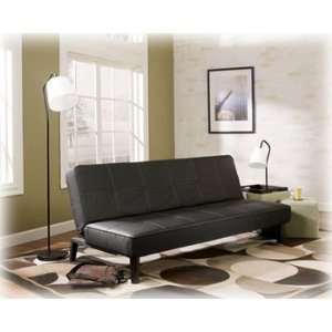  Ashley Furniture Vito Black Flip Flop Armless Sofa