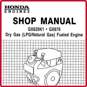 Honda GX620 620 K1 Dry Gas Engine Service Repair Manual 61ZJ110Y 