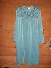   WHITE STAG BRAND BLUE/GREEN VELOUR HOUSECOAT/ROBE (T88)    SIZE 2X