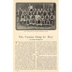  1904 Vacation Camp for Boys Camping Canoeing Hiking 