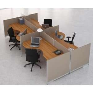  Groupe Lacasse Morpheo 4 Person Cubicle Cluster 