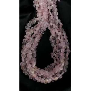  EXQUISITE PINK MORGANITE SIDE DRILLED BEADS #1 
