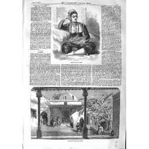 1858 MOORISH LADY ALGIERS COURT MALEKI CADI ALGERIA