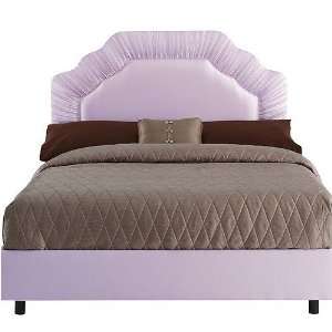  Skyline Furniture Tufted Skirted Bed in Velvet Chocolate 