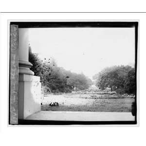    Historic Print (L) View from White House porch