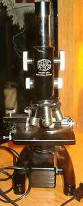 Vintage Graf Apsco W. Germany Microscope w/Illuminator  