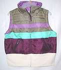 Ocean Pacific Ladies Puffer Vest,Green/ Multi, LG   NEW