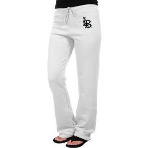 Long Beach State 49ers Ladies White Logo Applique Sweatpant  