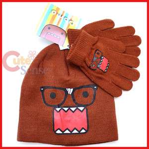 Domo Kun Nerd Beanie Gloves Set   Magic Stretch Fit Kids to Teen 