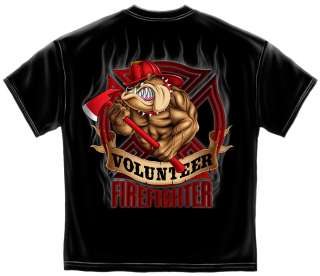   Holding a Red Axe T Shirt Fire dept logo volunteer firefighter FF210