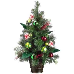   Christmas Brights Pre Decorated Potted Artificial Christmas Tree Home