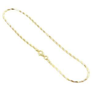   Cut 1mm Snake Vermeil Chain Anklet 10 Secure Lobster Clasp Jewelry
