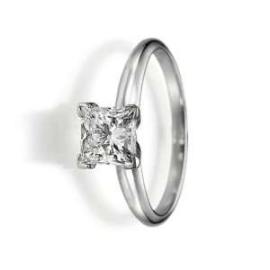  Holyland REAL 0.7 CT DIAMOND SOLITAIRE WEDDING RING 14K W 