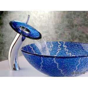   Waterfall Chrome Glass Vessel Sink Faucet (Model BA6400 02) Home