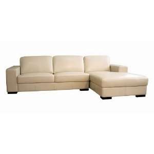  Modern Furniture  Cream Leather Sofa