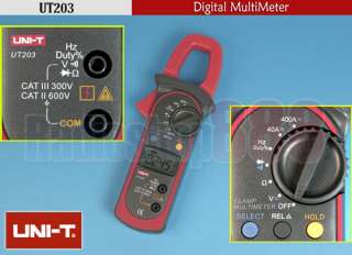 New UNI T UT203 AC / DC AMP clamp meter UT 203  
