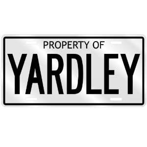  PROPERTY OF YARDLEY LICENSE PLATE SING NAME