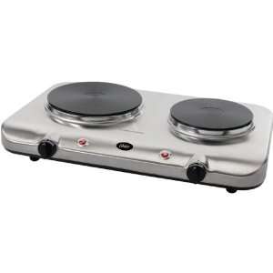  OSTER CKSTBUD500 STAINLESS STEEL SOLID DOUBLE BURNER 