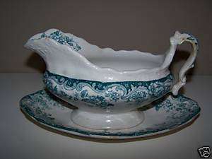 NERO GRAVY BOAT AND STAND   J.H.W. & SONS HANLEY ENG.  