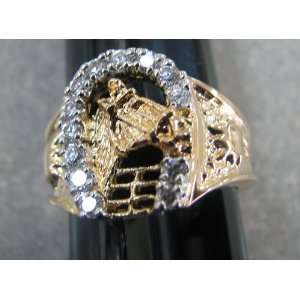    R.S. Covenant 2013 Mens CZ Horse Ring Size 12 