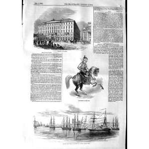  1846 TRIESTE HOTEL NAPOLEON MAMELUKE FRENCH SHIPS PLATE 