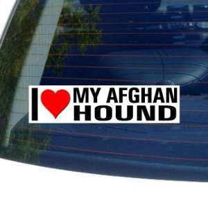  I Love Heart My AFGHAN HOUND   Dog Breed   Window Bumper 