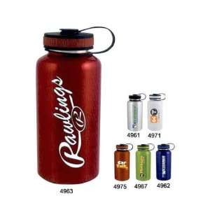 h2go ss wide   White, stainless steel, 40 oz. sport bottle with 2 tone 