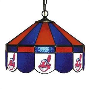   Cleveland Indians Stained Glass Pub Light Style Swag 