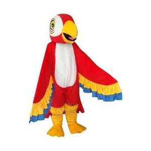  Red Parrot Adult Mascot Costume 