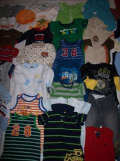 Huge Lot 63 pc 0 24M 2T Baby Boy CLothes Jon Jons Overalls Shortalls 
