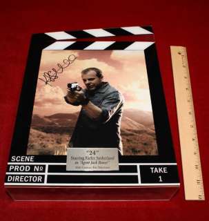 24 Jack Bauer Prop BADGE Framed, DVD, Signed KIEFER SUTHERLAND, UACC 