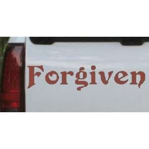 Brown 18in X 4.2in    Forgiven Christian Car Window Wall Laptop Decal 