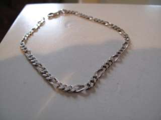   Sterling Silver Chain Link Charm Bracelet Scrap No 5.2g ITALY 925 IBB