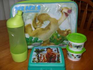 Tupperware   Ice Age Lunch Bag with snack cups and sports bottle 