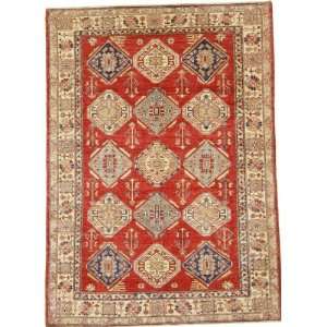  60 x 85 Red Hand Knotted Wool Kazak Rug Furniture 