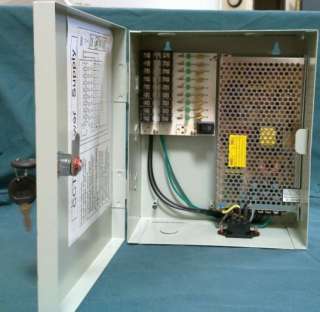 12V DC 9 ports 10Amp Power Supply Box For CCTV Camera  