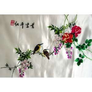  Chinese Hunan Silk Embroidery Flower Birds Everything 