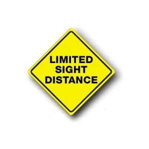  Metal traffic Sign 30X30 Limited Sight Distance Office 