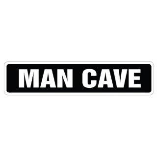  MAN CAVE Warning Sign guy men dark hangout lair room 