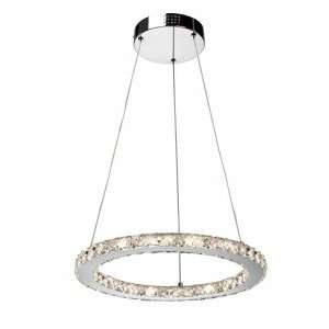 Eternity Collection 24 Light 47 Chrome Chandelier with Clear Crystal 