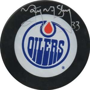  Marty McSorley Autographed Edmonton Oilers Puck Sports 