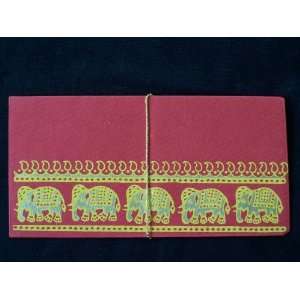 Handmade Paper Envelopes Indian Elephant Design (Pack of 5 with tassel 
