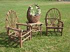   chair   table outdoor Amish Rustic Log patio and porch furniture set