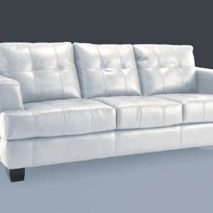  Mary Leather Sofa in White Furniture & Decor