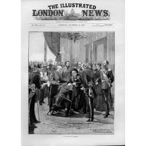    Antique Print 1892 An Investiture At Windsor