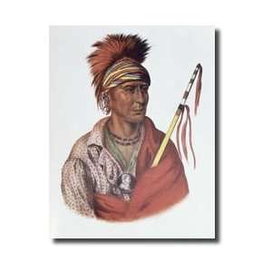   Iowa Chief 1837 Illustration From the Indian Tribe Giclee Print Home