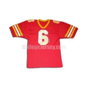  Red No. 6 Game Used Iowa State Football Jersey