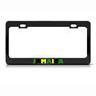 JAMAICA FLAG COUNTRY METAL LICENSE PLATE FRAME TAG HOLDER