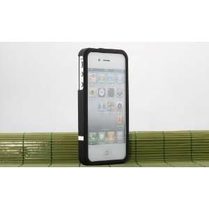  Apple iPhone 4 4S Invisible LCD Screen Prot. Black Hard Case Shield 