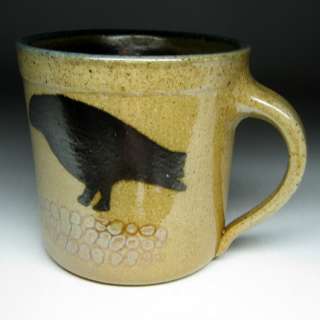 MONROE SALT WORKS pottery stoneware CROW & CORN large soup mug 3 of 3 